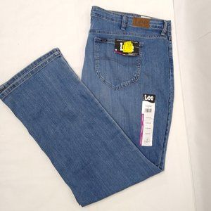 Lee Jeans 24M Women's Midrise Straight Leg Regular Fit Jean Casual Comfort NWT